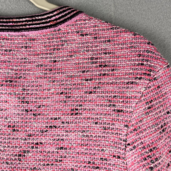 St.John For Mary Kay Long Tweed Jacket Womens 4 Pink Wool Classic Colorful NWT - Picture 16 of 16
